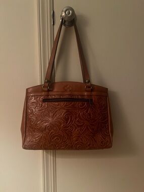 Patricia Nash Poppy Tote Handbag in Tooled Florence Leather